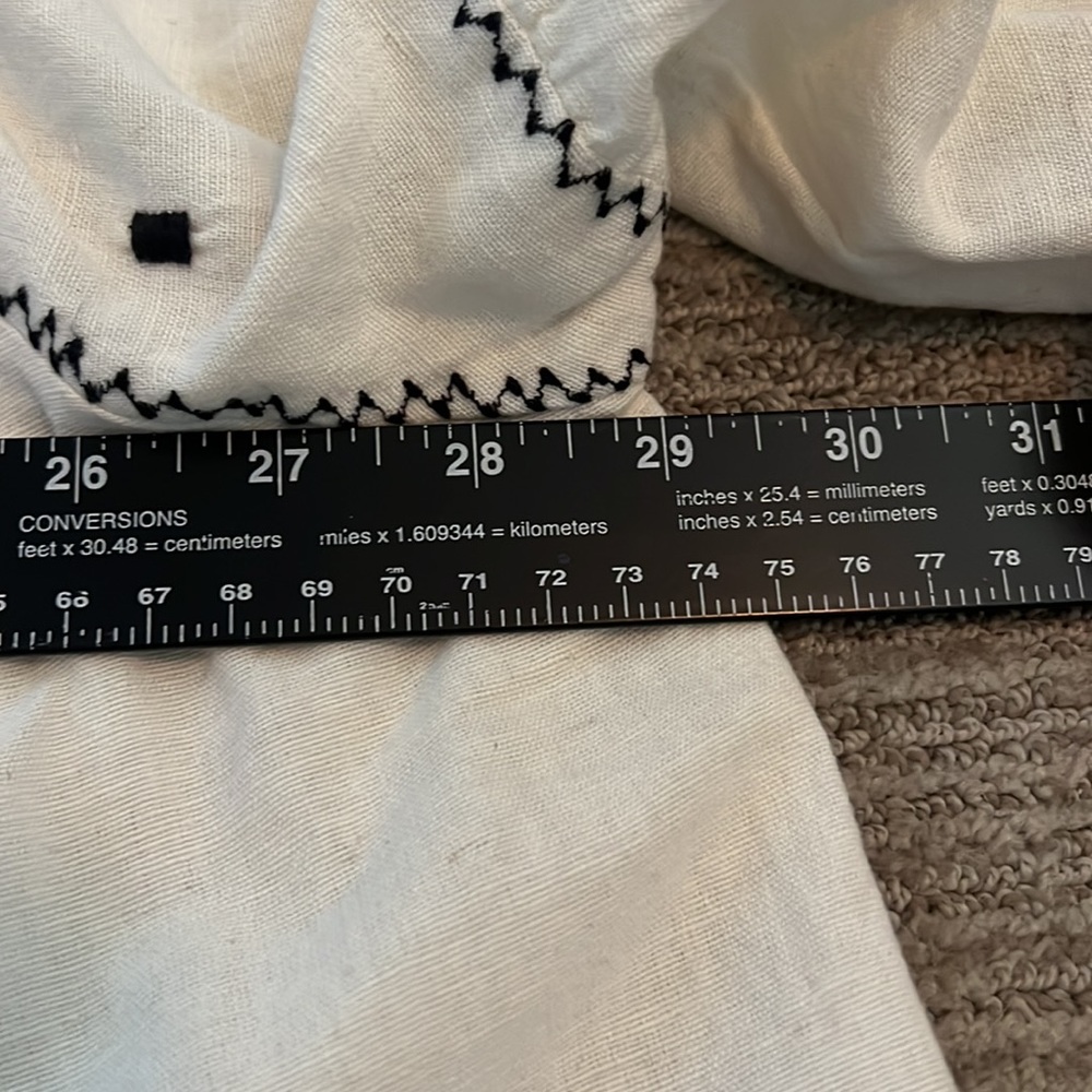 World Market women’s‎ tie front embroidered boho top SZ S - Picture 8 of 10